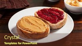  Presentation with peanut - Theme with smooth-peanut-butter-and-jam background and a tawny brown colored foreground