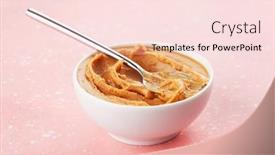  Presentation with peanut butter - Presentation theme with smooth-peanut-butter-in-bowl background and a lemonade colored foreground