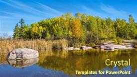  Presentation with world travel - Slide set consisting of smooth-stones-in-the-winnipeg background and a tawny brown colored foreground