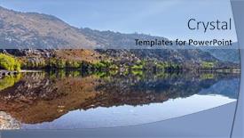  Presentation with water - Presentation design with smooth-surface-of-the-water background and a light blue colored foreground