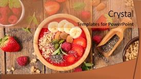  Presentation with smoothie - Colorful presentation theme enhanced with smoothie bowl backdrop and a coral colored foreground