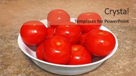  Presentation with red white blue confetti - Presentation design with smoothie store - beautiful ripe red tomatoes background and a coral colored foreground
