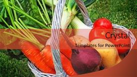  Presentation with vegetables - Presentation enhanced with smoothie store - lovely fresh vegetables background and a red colored foreground