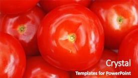  Presentation with healthy - Beautiful theme featuring smoothie store - lovely healthy red ripe tomatoes backdrop and a crimson colored foreground
