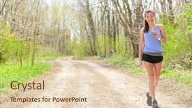  Presentation with health woman running female runner - Amazing presentation design having smoothie taking a break walking backdrop and a lemonade colored foreground