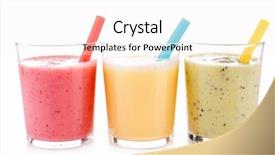  Presentation with smoothie - Colorful presentation theme enhanced with smoothie backdrop and a sky blue colored foreground