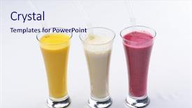  Presentation with fruit drink - Presentation theme featuring smoothies isolated shake drink fruit background and a  colored foreground