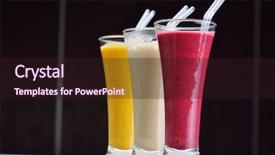  Presentation with fruit drink - Colorful PPT theme enhanced with smoothies isolated shake drink fruit backdrop and a  colored foreground