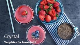  Presentation with smoothies - Amazing presentation theme having smoothies-with-chia-seeds backdrop and a ocean colored foreground