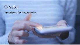  Presentation with blue night - PPT theme enhanced with blue night - using cellphone at home background and a light blue colored foreground