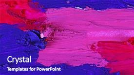  Presentation with lipstick - Theme enhanced with smudged colourful lipstick background background and a royal blue colored foreground