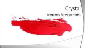  Presentation with lipstick - Theme enhanced with smudged lipstick on white background background and a white colored foreground