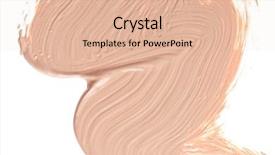  Presentation with foundation - Beautiful presentation design featuring smudged liquid foundation isolated backdrop and a lemonade colored foreground