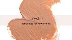  Presentation with foundation - Audience pleasing slide deck consisting of smudged-liquid-foundation-isolated backdrop and a coral colored foreground