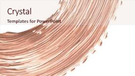  Presentation with foundation - PPT theme with makeup foundation isolated on white background and a lemonade colored foreground