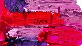  Presentation with lipstick - Slide deck featuring smudged colourful lipstick background background and a red colored foreground