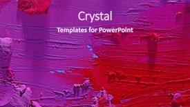  Presentation with lipstick - PPT layouts consisting of smudged colourful lipstick background background and a violet colored foreground