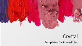  Presentation with lipstick - Beautiful slides featuring smudged colourful lipstick on white backdrop and a white colored foreground