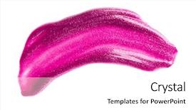  Presentation with lipstick - Cool new theme with smudged lipstick isolated on white backdrop and a white colored foreground