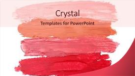  Presentation with lipstick - Theme having smudged lipstick on white background background and a lemonade colored foreground