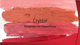  Presentation with lipstick kiss - Beautiful theme featuring smudged lipstick on white background backdrop and a red colored foreground