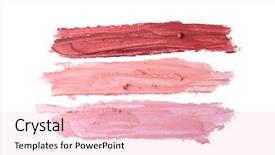  Presentation with lipstick - Presentation theme having smudged lipstick on white background background and a lemonade colored foreground