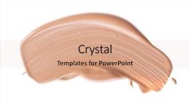  Presentation with foundation - Theme with smudged liquid foundation isolated background and a coral colored foreground
