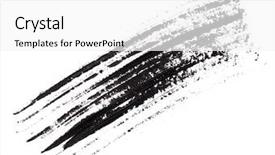  Presentation with stroke - Cool new presentation with smudged - stroke sample of black mascara backdrop and a white colored foreground