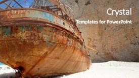  Presentation with zakynthos - Presentation featuring smugglers - beach with ship-wreck in zakynthos background and a coral colored foreground