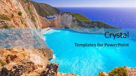 Presentation with beach - Cool new slides with smugglers - beautiful navagio beach shipwreck beach backdrop and a teal colored foreground