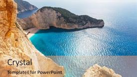  Presentation with zakynthos - Amazing presentation theme having smugglers - beautiful sea landscapes on zakynthos backdrop and a coral colored foreground