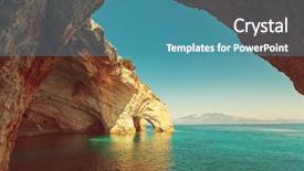  Presentation with beautiful landscapes - Audience pleasing presentation design consisting of smugglers - beautiful sea landscapes on zakynthos backdrop and a teal colored foreground