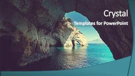  Presentation with zakynthos - Audience pleasing slide deck consisting of smugglers - beautiful sea landscapes on zakynthos backdrop and a dark gray colored foreground