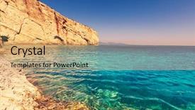  Presentation with zakynthos - Slide deck with smugglers - beautiful sea landscapes on zakynthos background and a coral colored foreground