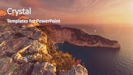  Presentation with zakynthos - Cool new PPT layouts with smugglers - beautiful sea landscapes on zakynthos backdrop and a  colored foreground