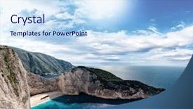  Presentation with zakynthos - Amazing PPT layouts having smugglers - famous navagio in zakynthos greece backdrop and a sky blue colored foreground