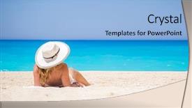  Presentation with zakynthos - Amazing slide deck having smugglers - woman on the famous navagio backdrop and a light blue colored foreground