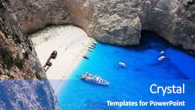  Presentation with zakynthos - Cool new presentation theme with smugglers - world famous beach navagio backdrop and a cobalt blue colored foreground