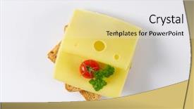 Presentation with snack - PPT layouts featuring snack - toast with slice background and a white colored foreground