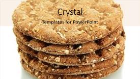  Presentation with white electronics - Slides featuring snack food - tasty crispbread isolated on white background and a yellow colored foreground