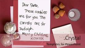  Presentation with medical letter - Slides consisting of snack letter for santa rudolph background and a coral colored foreground