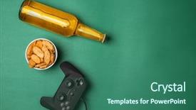  Presentation with green color - Cool new PPT theme with snack on color background backdrop and a ocean colored foreground