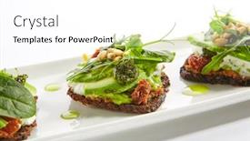  Presentation with snack - Cool new presentation theme with snack-on-whole-grain-bread backdrop and a white colored foreground