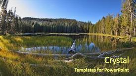  Presentation with autumn morning - Slide deck consisting of  background and a  colored foreground