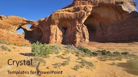  Presentation with arches national park - Cool new slide set with  backdrop and a  colored foreground