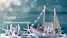  Presentation with marine life - Slides with snails beach - marine life decoration background and a teal colored foreground