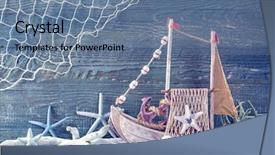  Presentation with marine life - Amazing slide deck having snails beach - marine life decoration backdrop and a seafoam green colored foreground