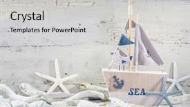  Presentation with marine life - Beautiful PPT layouts featuring snails beach - marine life decoration backdrop and a light gray colored foreground