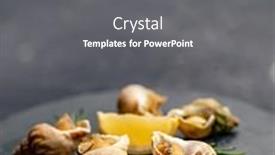  Presentation with lemon - Presentation design consisting of snails-with-lemon-and-rosmarine background and a gray colored foreground