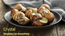  Presentation with butter - Presentation theme having snails-with-parsley-butter-bourgogne background and a  colored foreground